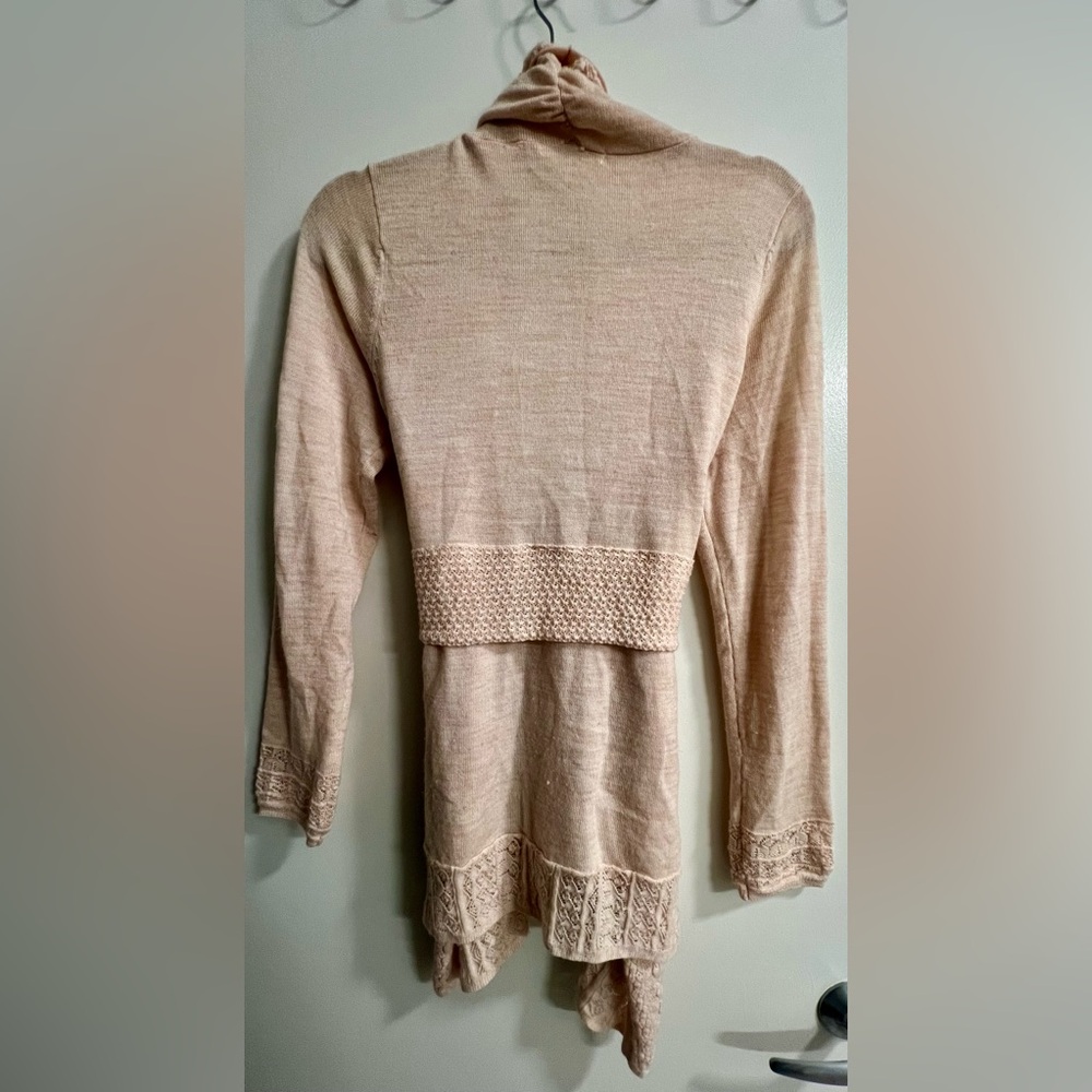 Knitted & Knotted | Women's Cream Cardigan with Tie - Picture 6 of 10